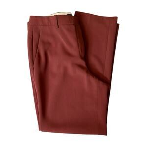 Theory Trecca Pullon Regent Crepe Pants, Women's Size 4 Rust Comor
